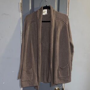 Matty M Brown Open Front Cardigan